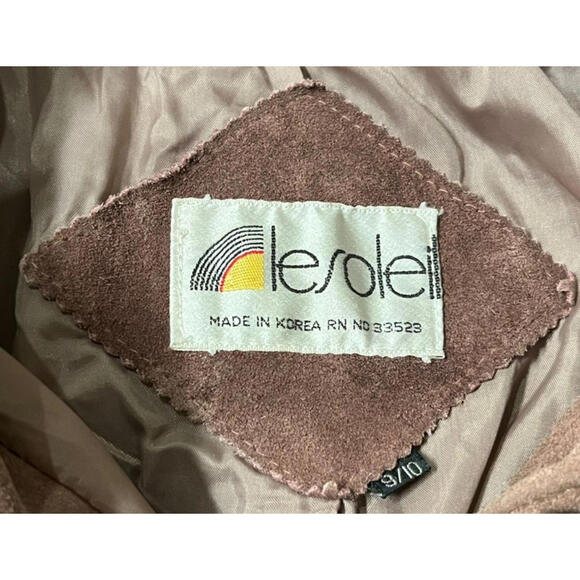 Vintage Brown Suede Style Jacket Boho Western Y2K Tie Waist Fitted Women 9/10 - Picture 7 of 7